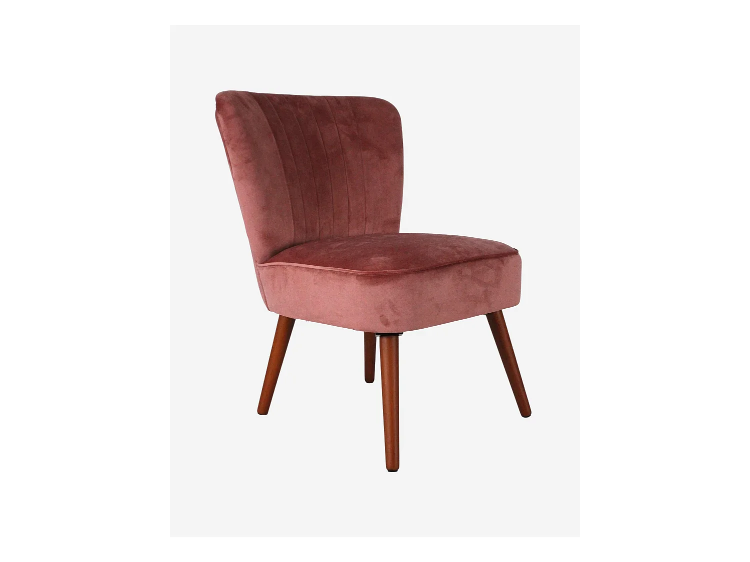 Poltrona in velluto rosa