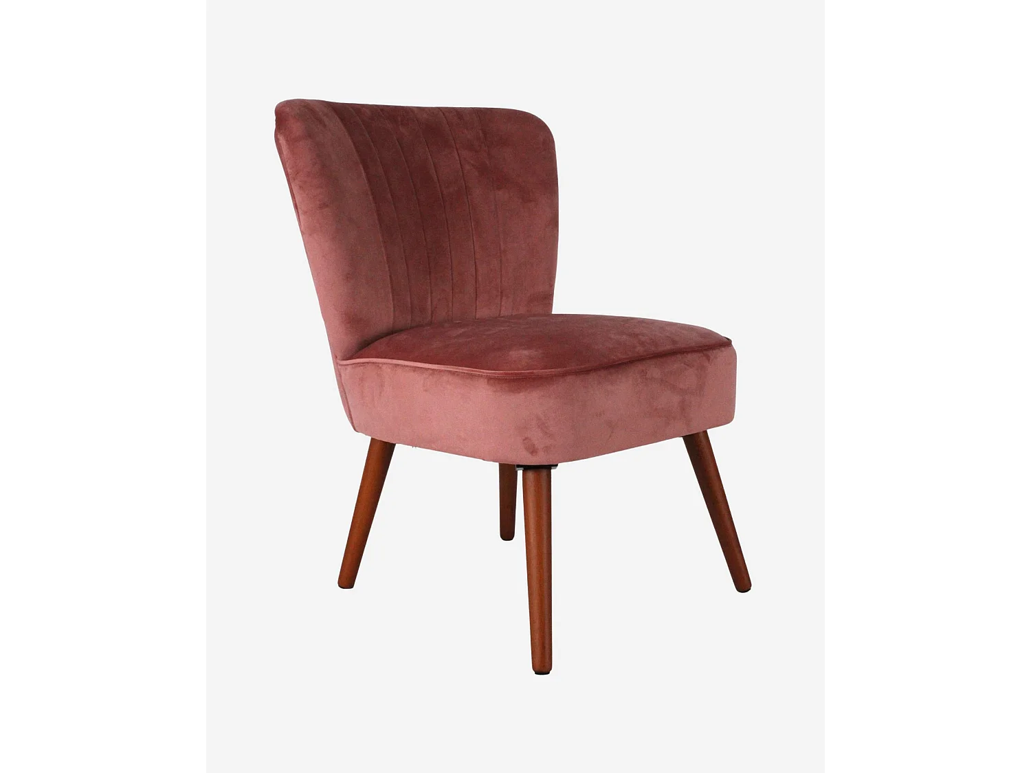 Poltrona in velluto rosa