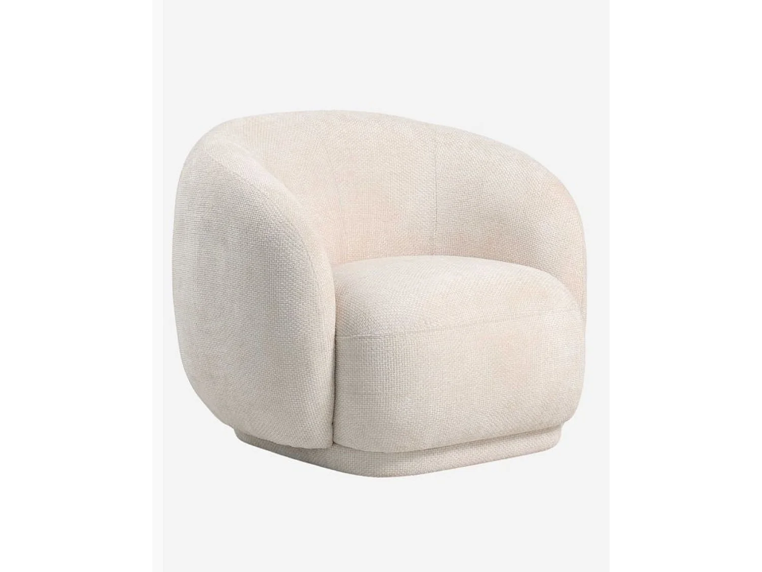 Poltrona in tessuto bianco "Alba"