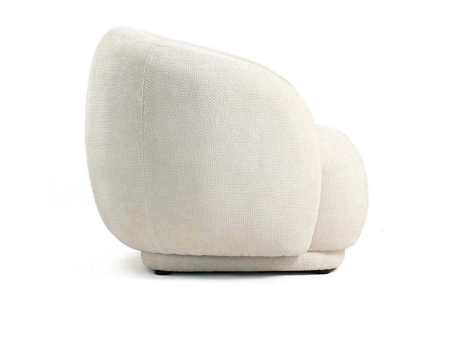 Poltrona in tessuto bianco "Alba"