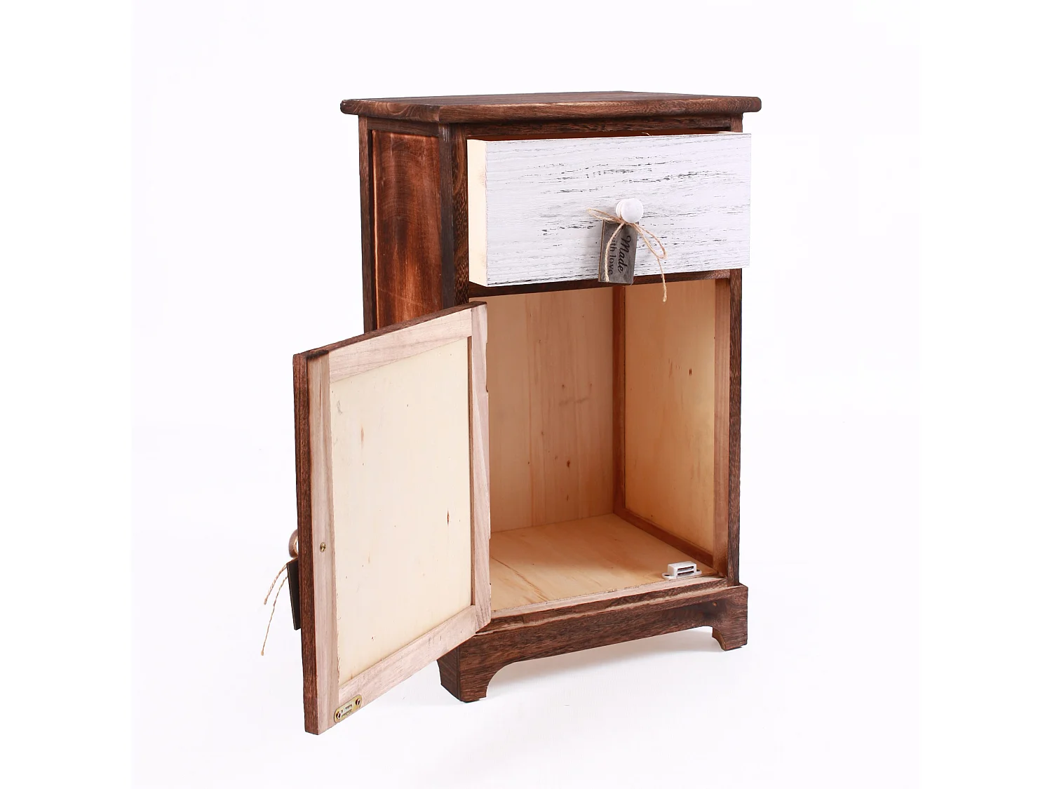 Comodino bicolor con anta