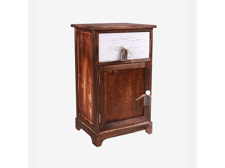 Comodino bicolor con anta