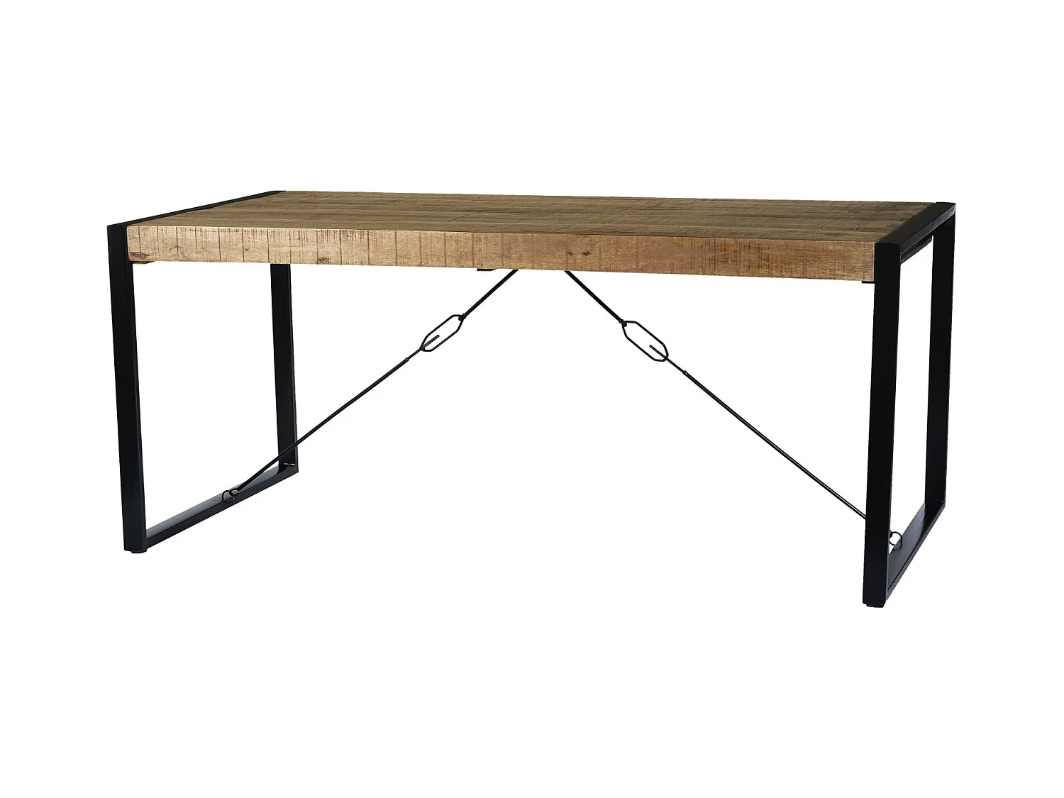 DACCA-Table à manger 4/6 personnes 140 cm bois massif