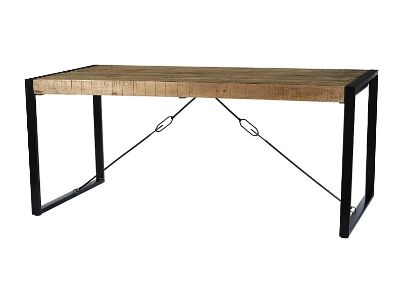 DACCA-Table à manger 4/6 personnes 140 cm bois massif