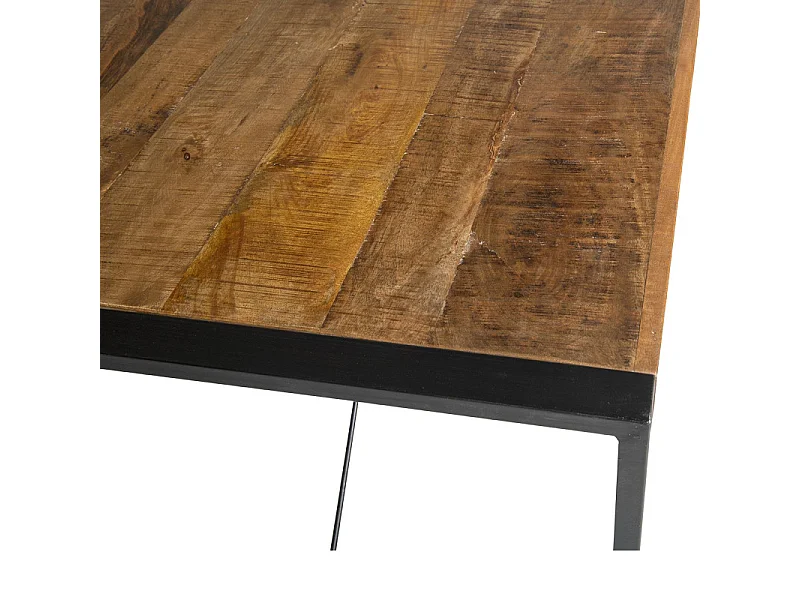 DACCA-Table à manger 8 personnes 200 cm en bois massif