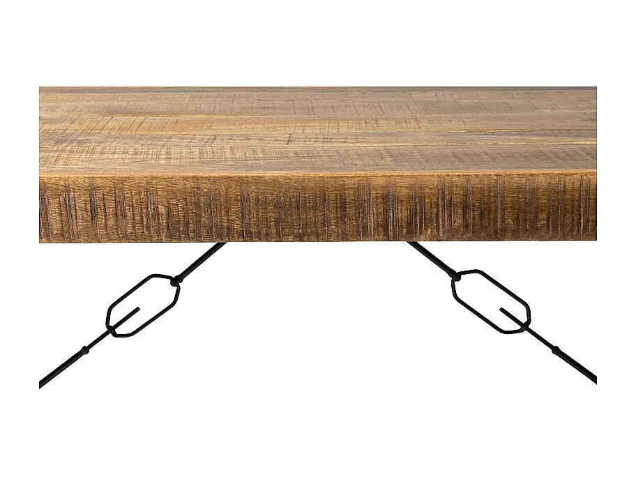 DACCA-Table à manger 8 personnes 200 cm en bois massif