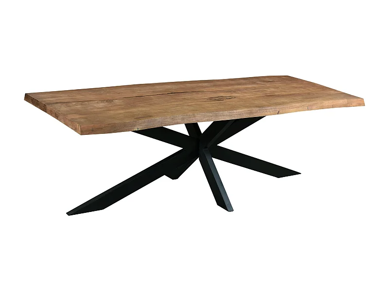 MANAUS-Mesa de comedor 6/8 personas 180 cm bordes sin tratar