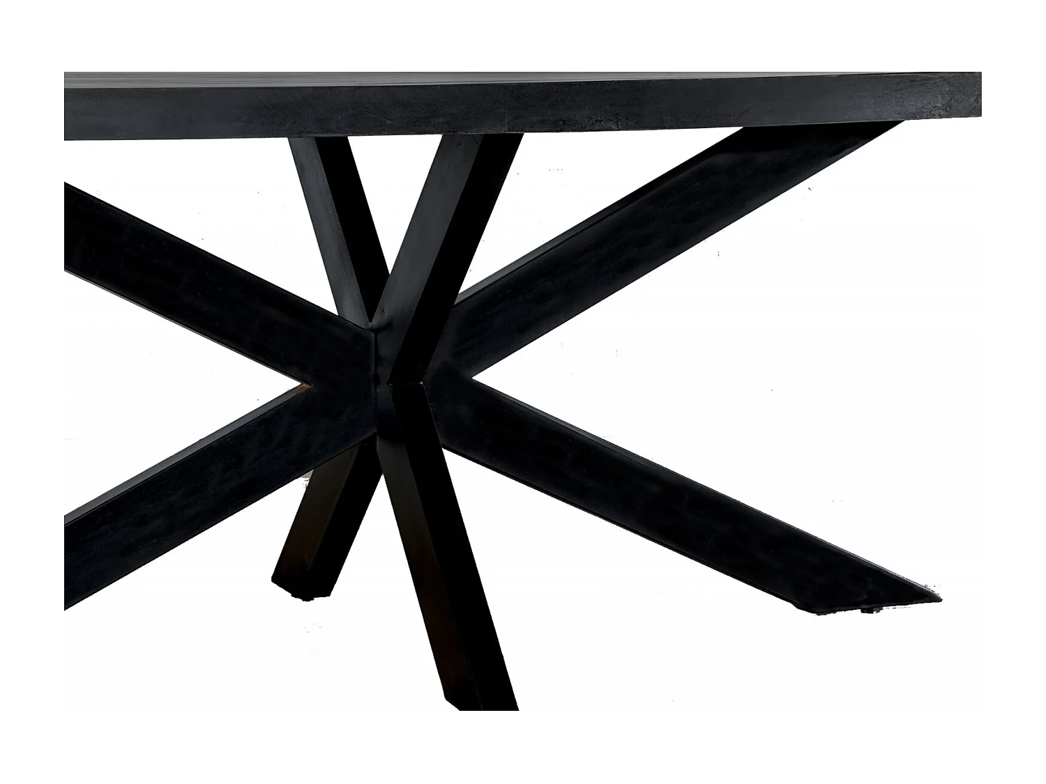 UZES-Mesa de comedor ovalada 6/8 personas 180cm madera negra