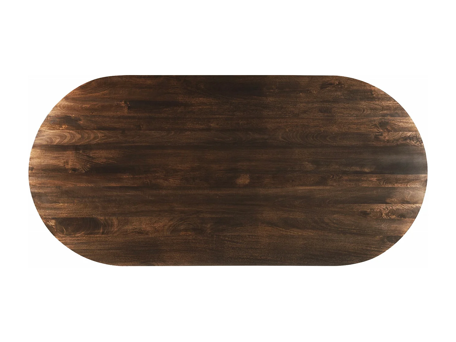 SIENNE-Table à manger Ovale 10 personnes 230 cm en bois massif brun