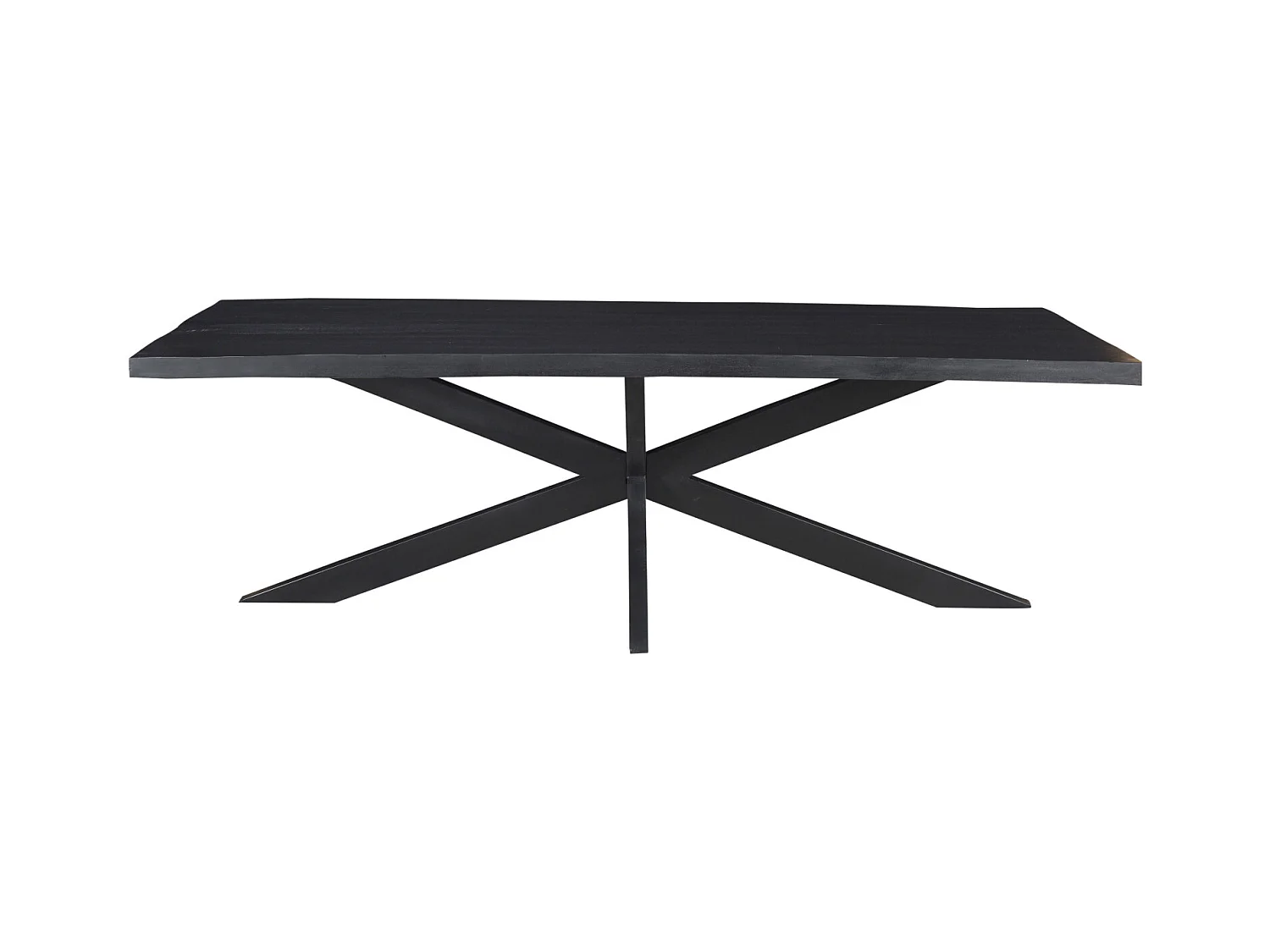 UZES-Table à manger 8/10 personnes 220 cm en bois massif noir