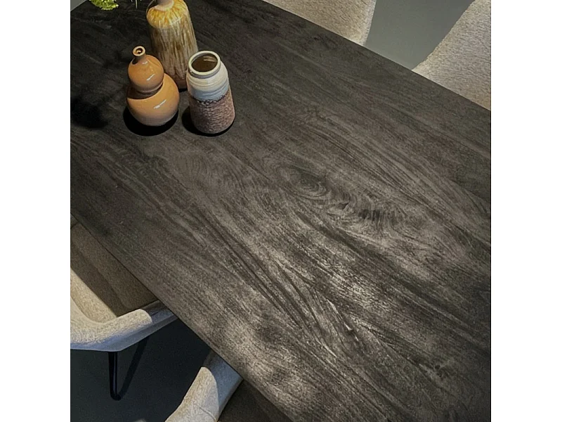 EPSY-Tavolo da pranzo ovale 10 persone 250 cm legno nero