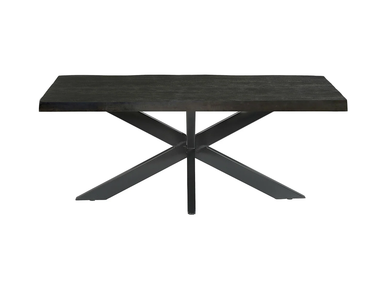 LUZ-Table à manger 8 personnes 200 cm en bois massif noir