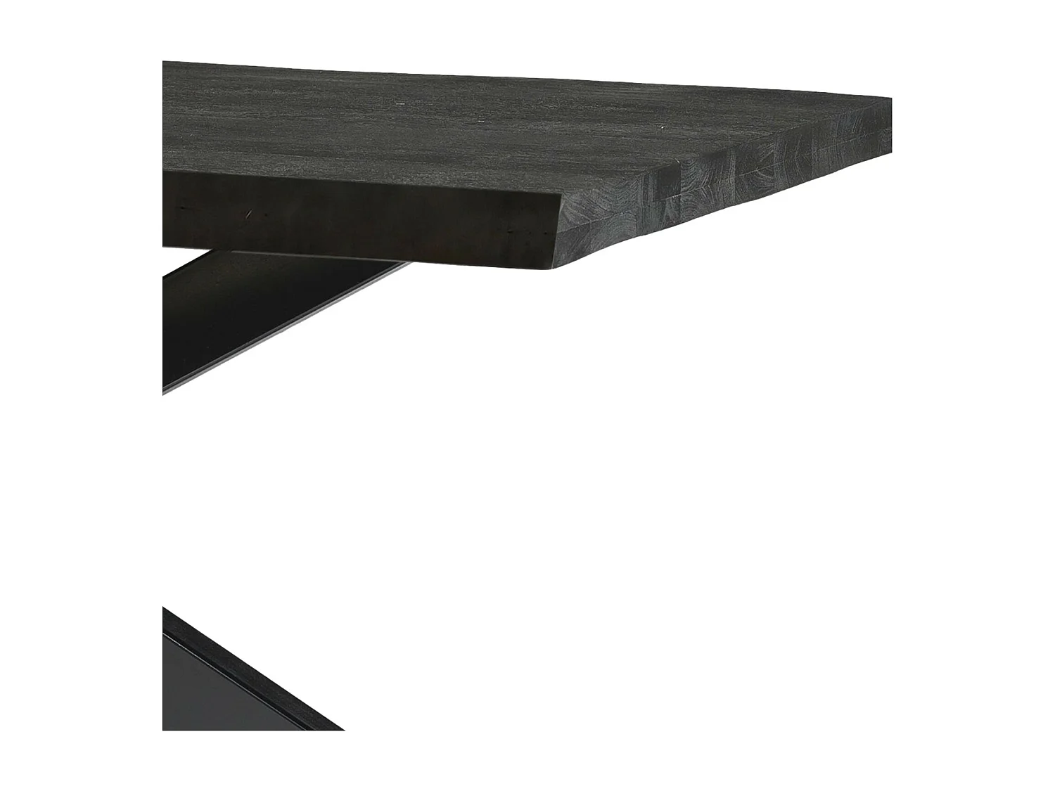 LUZ-Table à manger 8 personnes 200 cm en bois massif noir