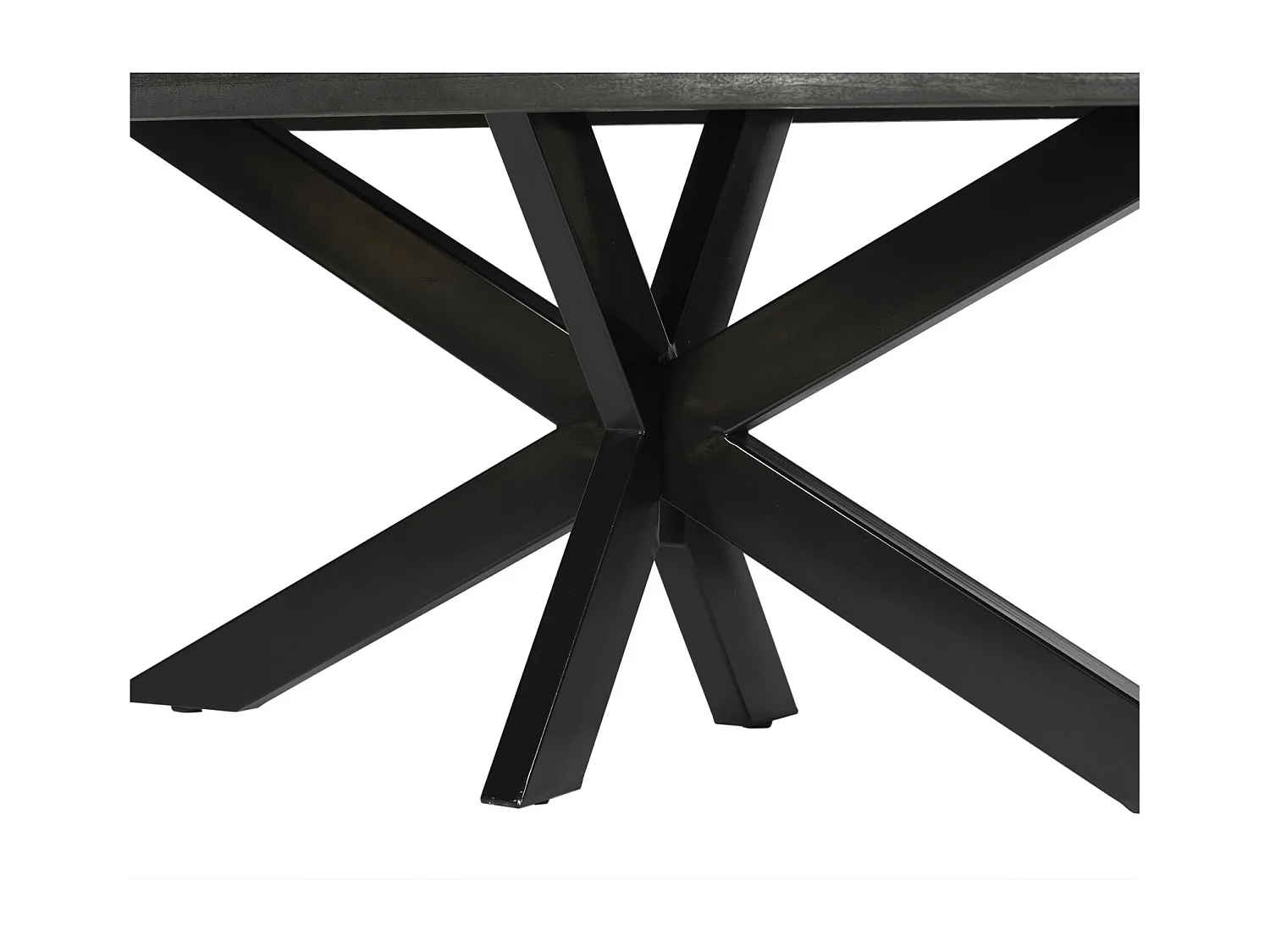 LUZ-Table à manger 8 personnes 200 cm en bois massif noir
