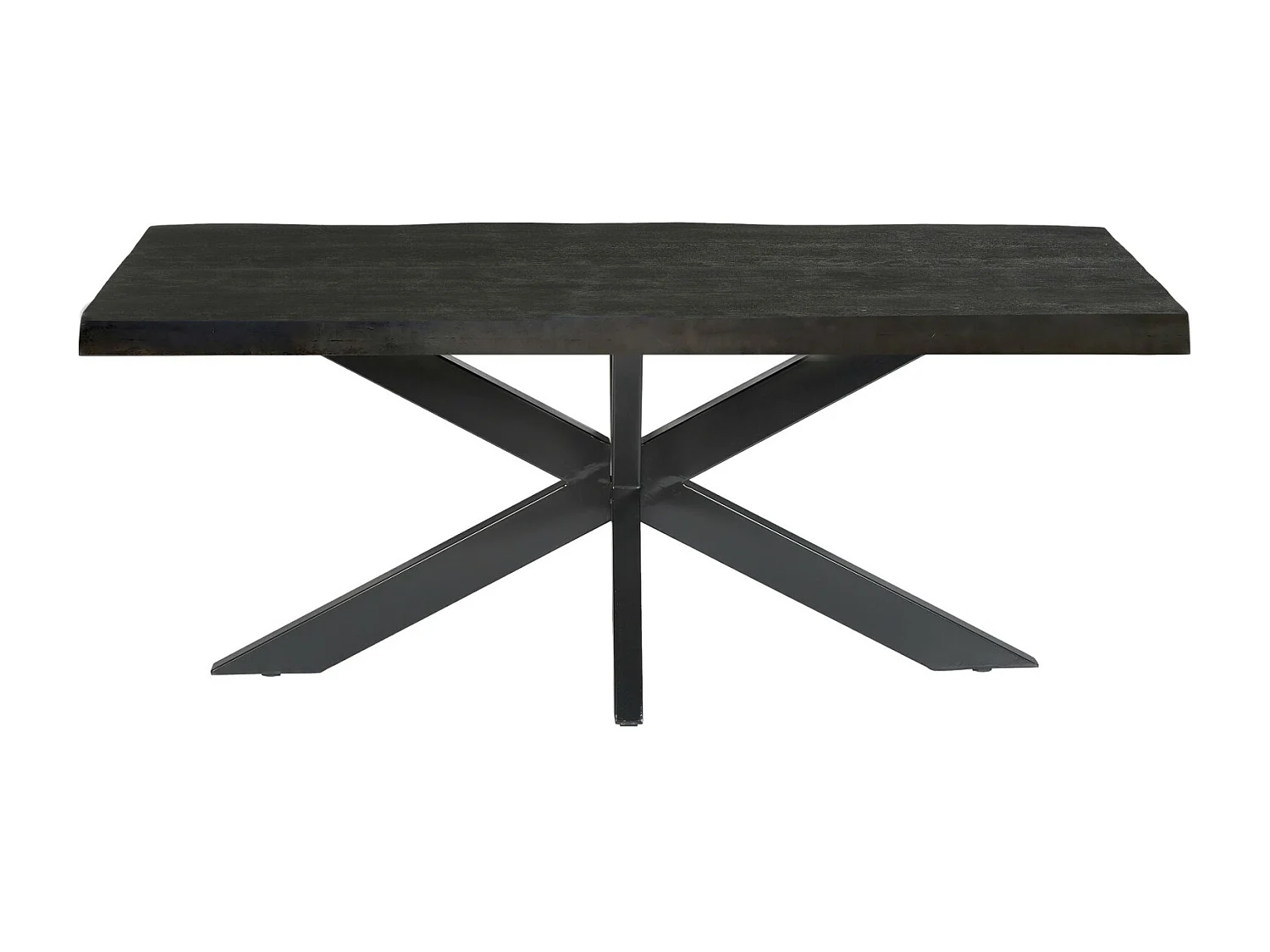 LUZ-Mesa de comedor 8/10 personas 220 cm madera maciza negra