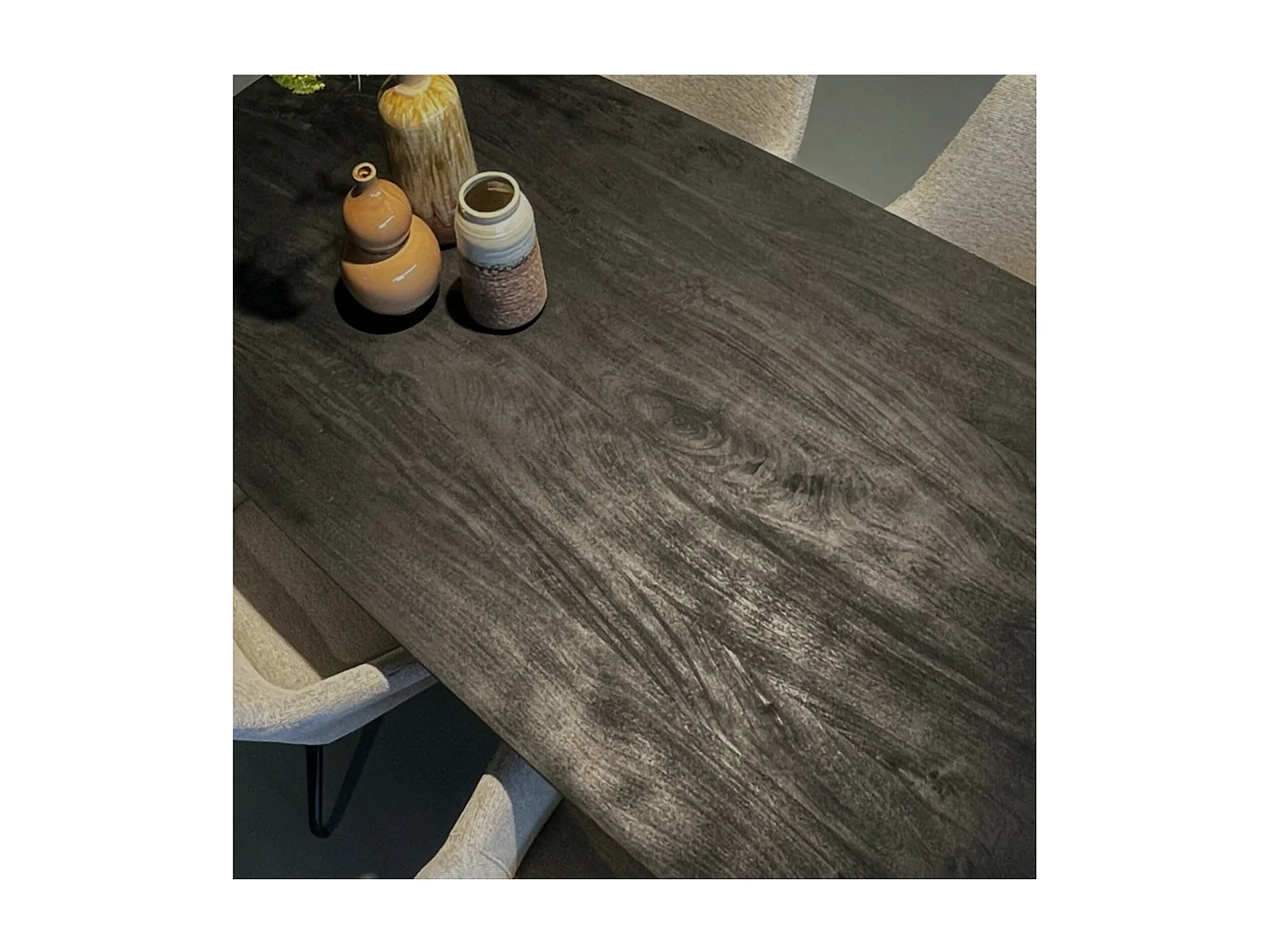 EPSY-Mesa de comedor ovalada 8/10 personas 220  madera negra