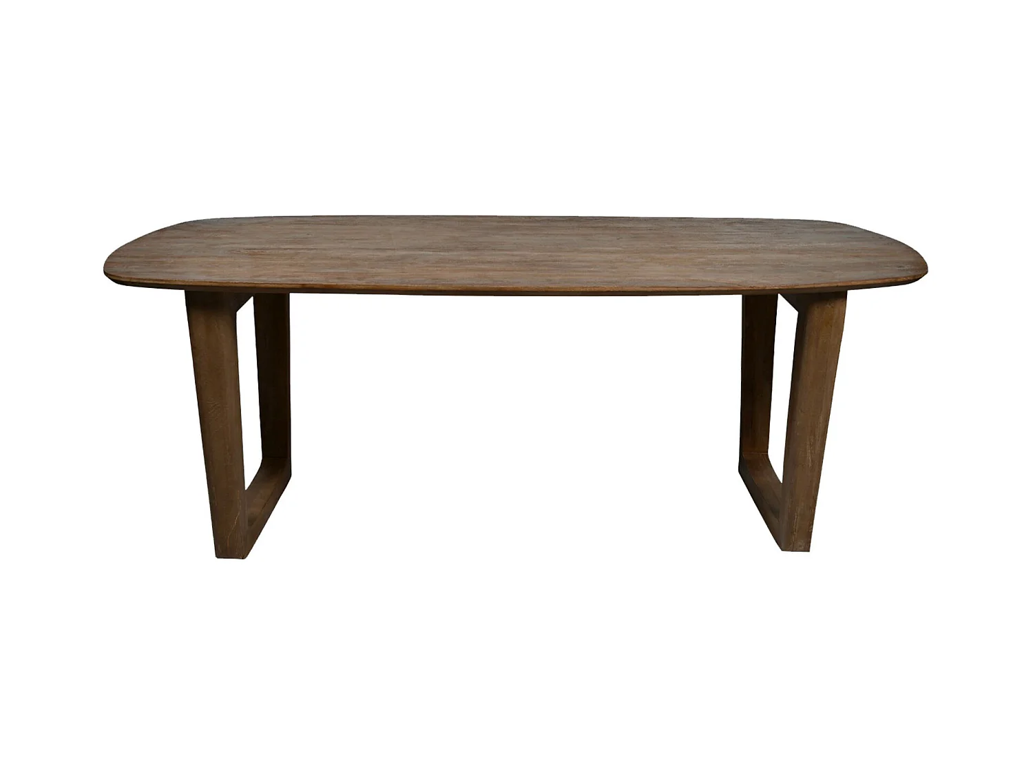 CORTE-Mesa de comedor 8 personas de 200 cm  madera cepillada