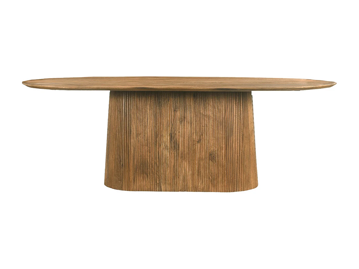 SIENNE-Mesa de comedor ovalada 10 personas 230 cm  madera