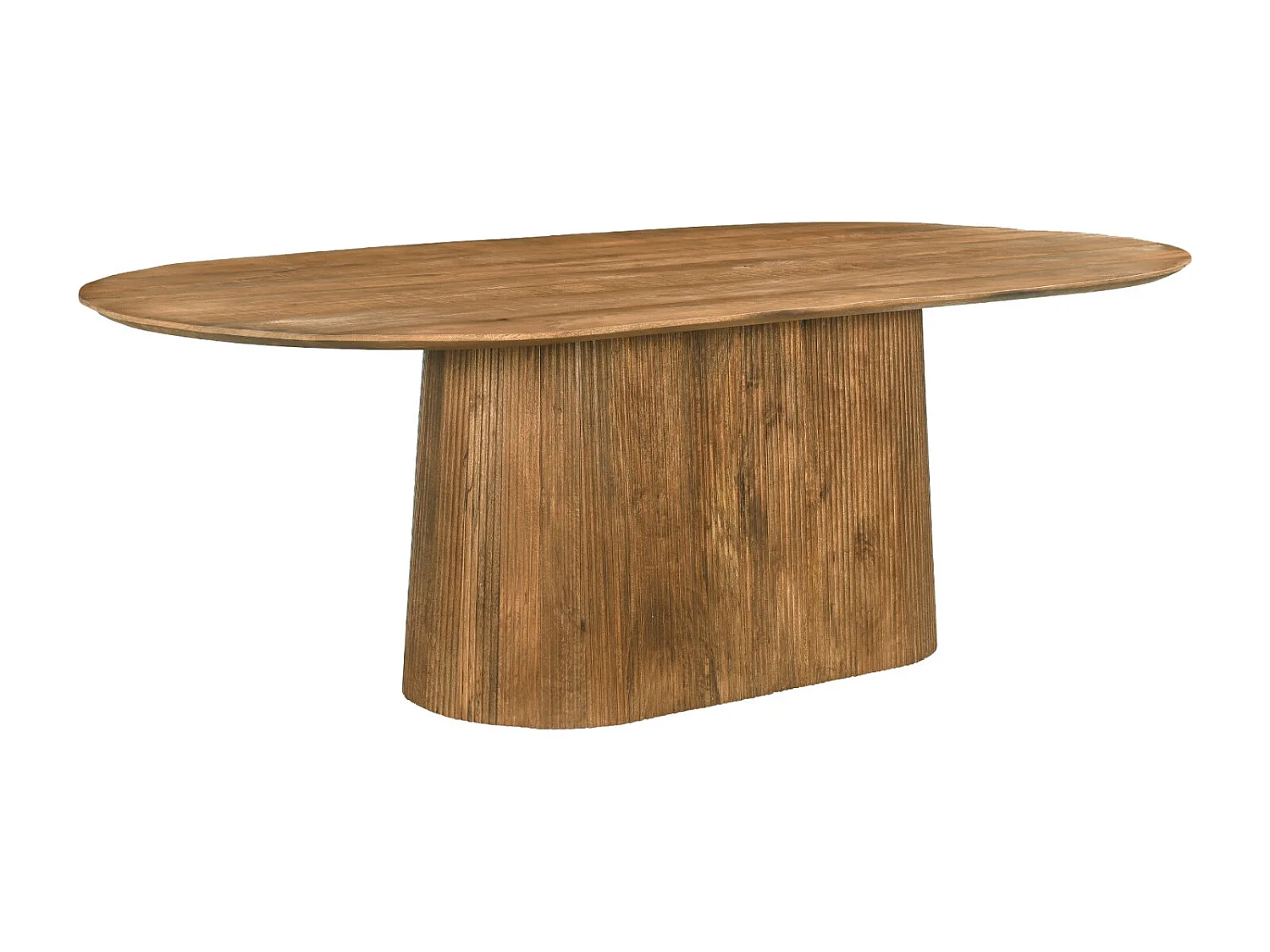 SIENNE-Mesa de comedor ovalada 10 personas 230 cm  madera