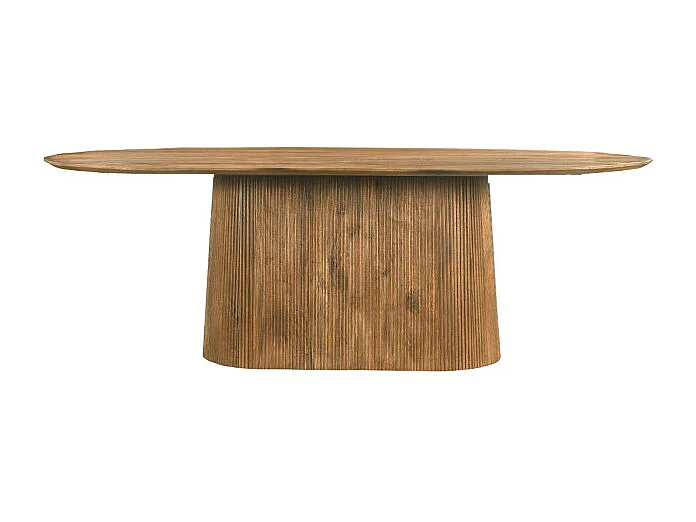 SIENNE-Table à manger Ovale 10 personnes 230 cm en bois massif