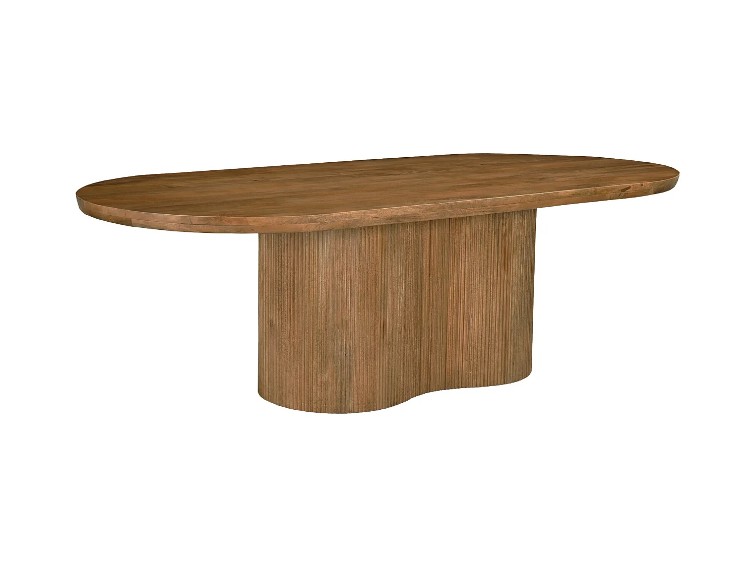 SEVILLE-Mesa de comedor ovalada 8/10 personas 220 cm madera