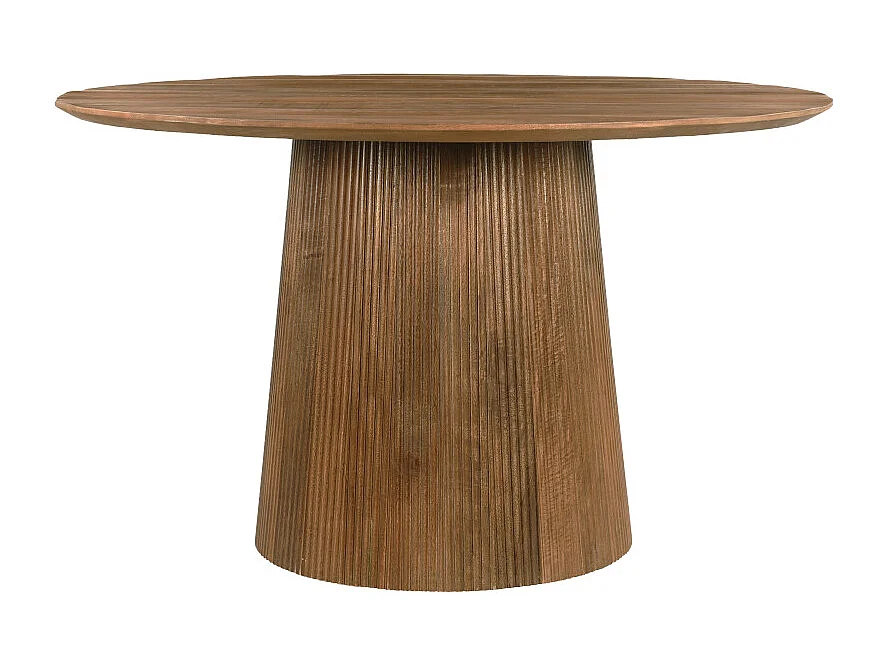 SIENNE-Mesa de comedor redonda 4 personas D130 cm de madera