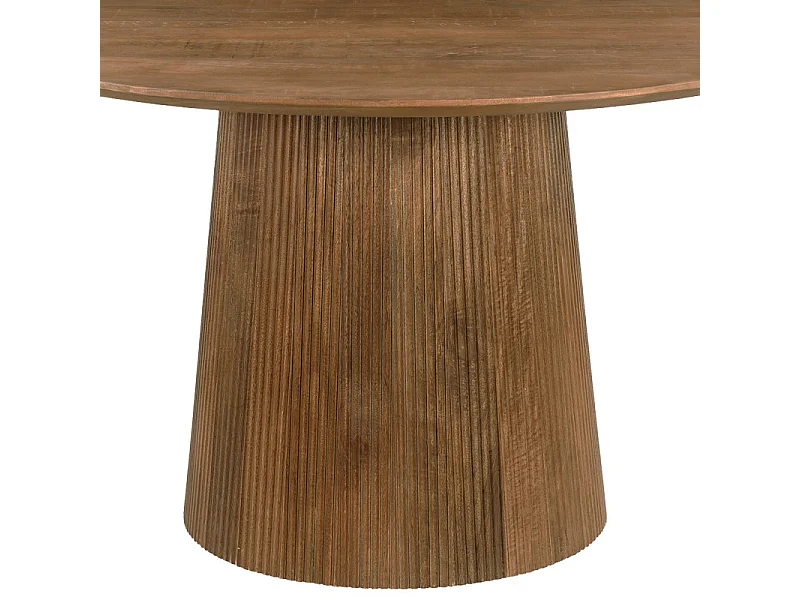 SIENNE-Mesa de comedor redonda 4 personas D130 cm de madera