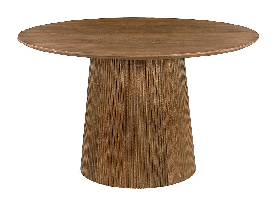 SIENNE-Mesa de comedor redonda 4 personas D130 cm de madera
