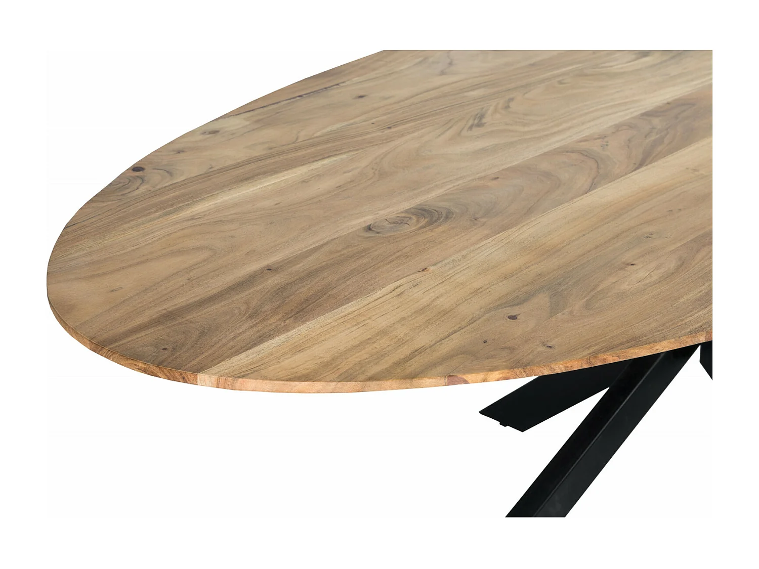 URBAN-Table à manger ovale 6/8 personnes 180 cm en bois massif