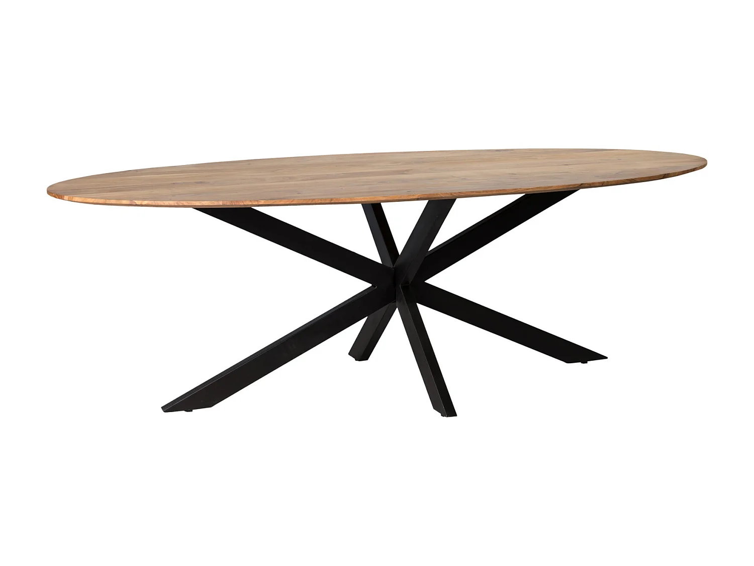 URBAN-Table à manger ovale 6/8 personnes 180 cm en bois massif