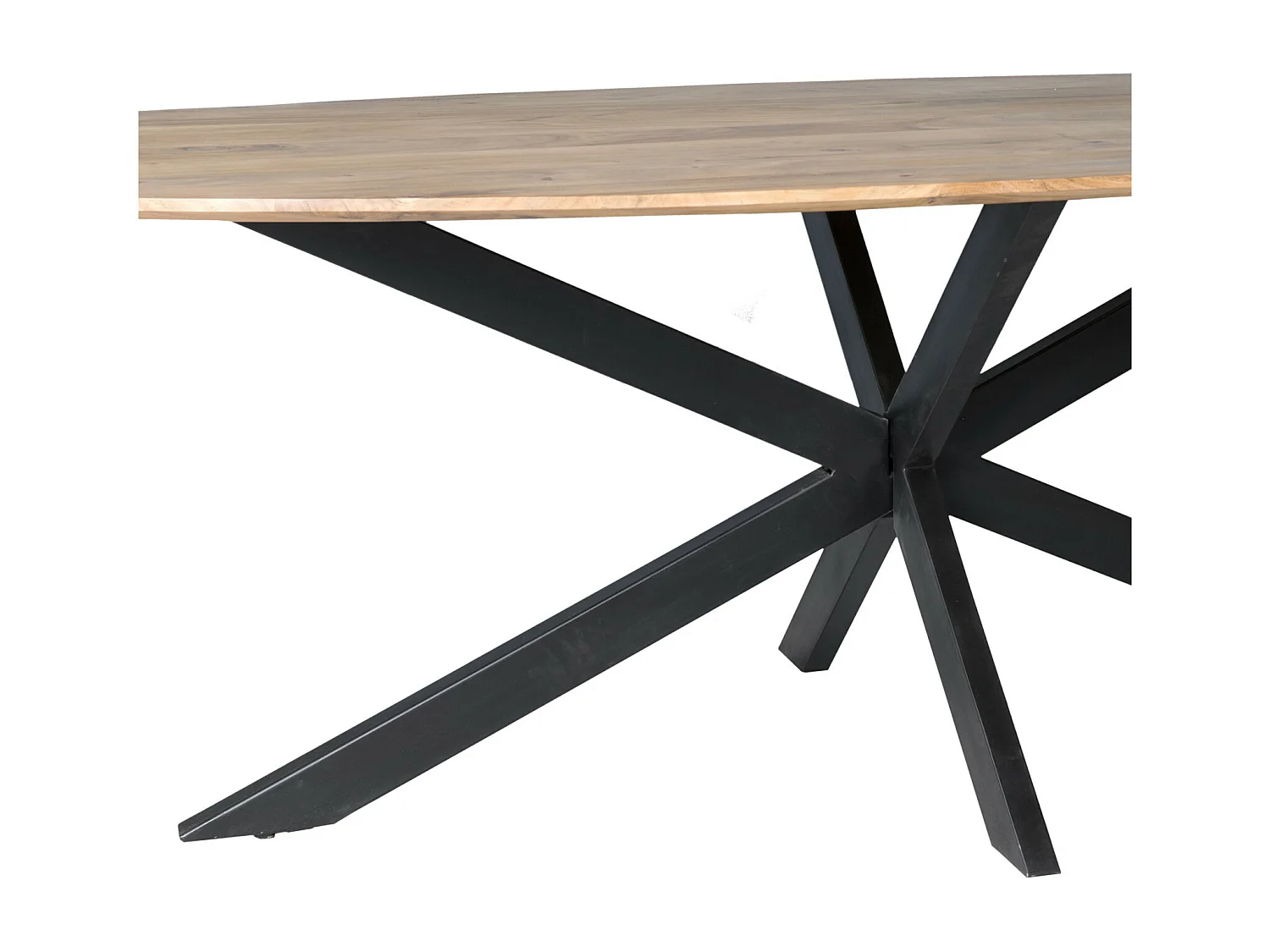 URBAN-Table à manger ovale 6/8 personnes 180 cm en bois massif