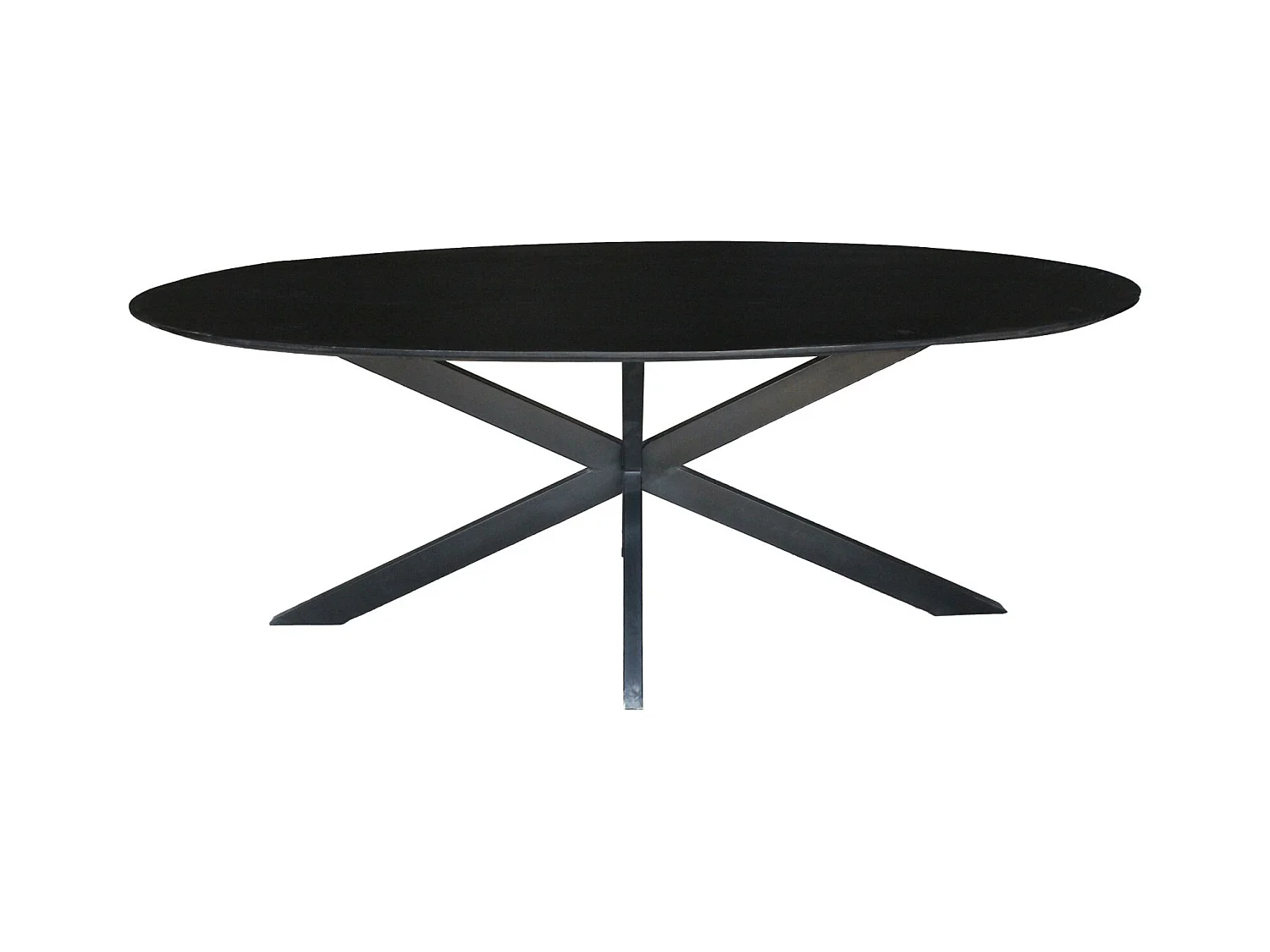 URBAN-Mesa de comedor ovalada 8/10 personas 210 madera negra
