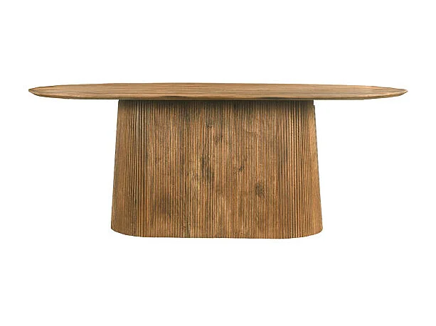 SIENNE-Table à manger Ovale 8 personnes 200 cm en bois massif