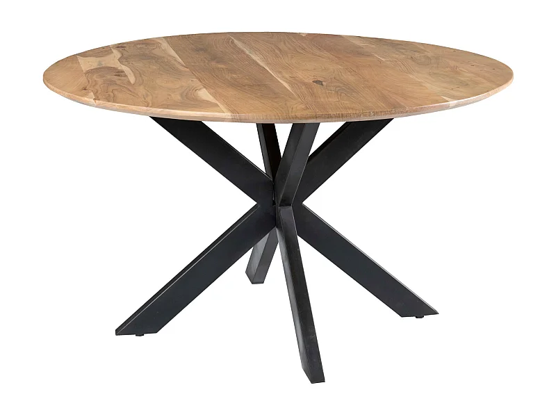 URBAN-Mesa de comedor redonda 6 personas 130 cm en madera