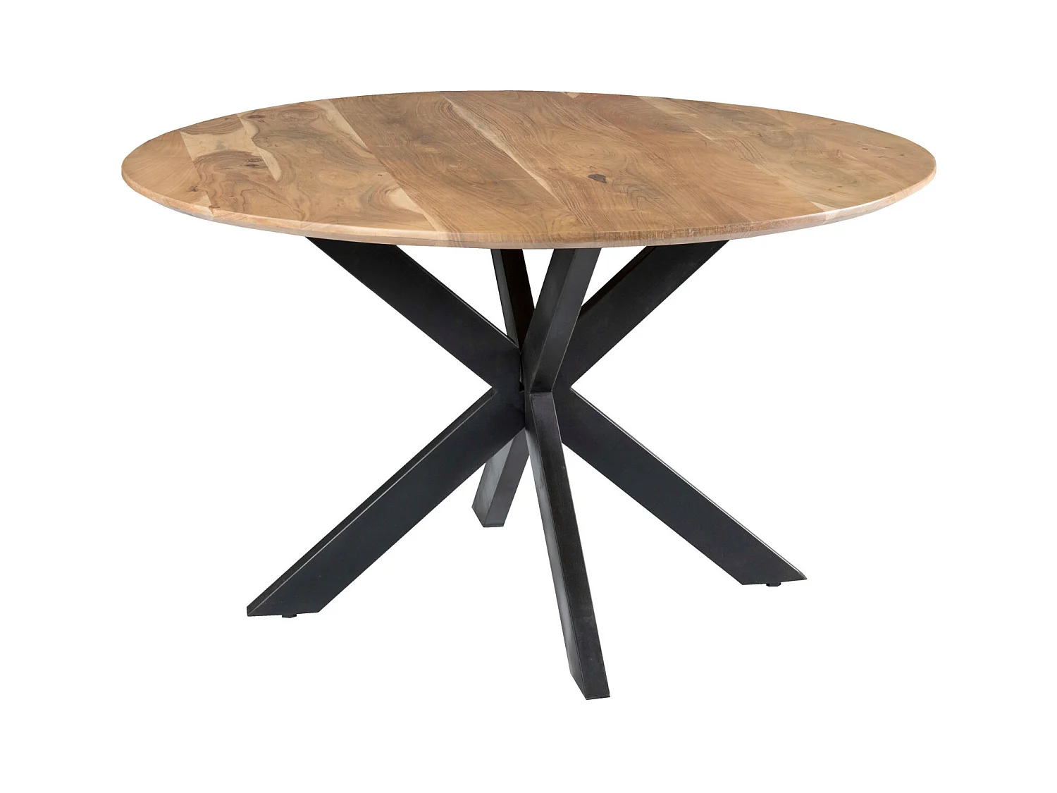 URBAN-Table à manger ronde 6 personnes 130 cm en bois massif