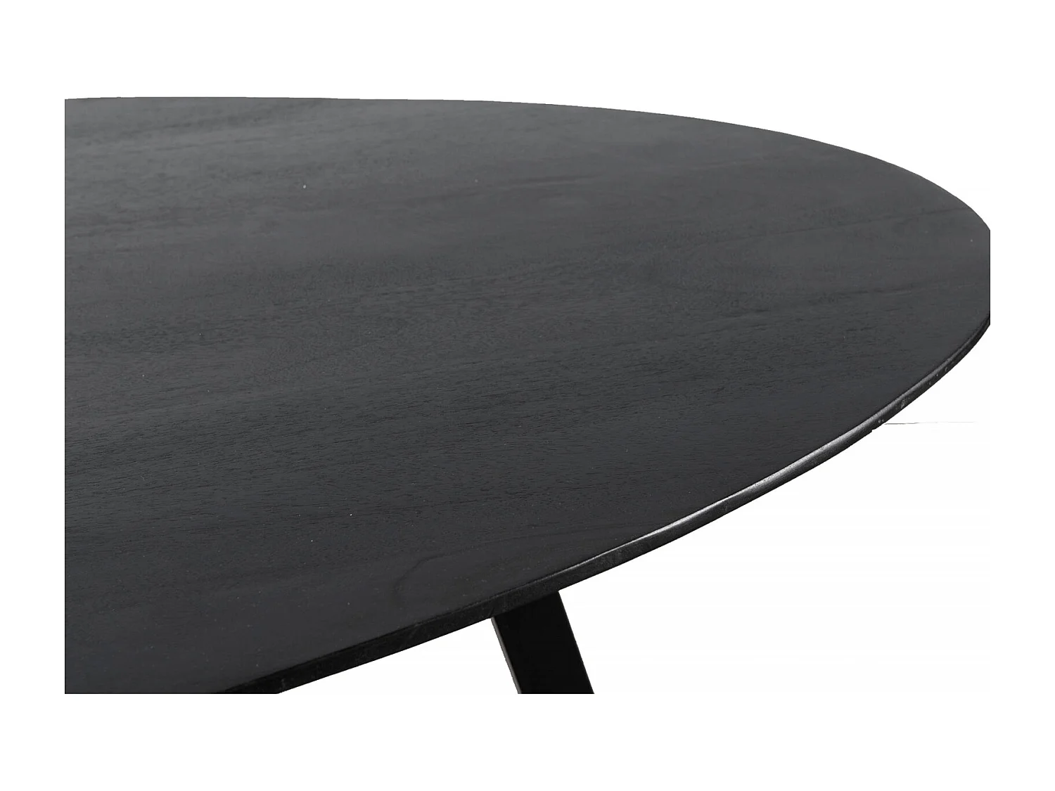 URBAN-Mesa de comedor redonda 4 personas 120 cm madera negra