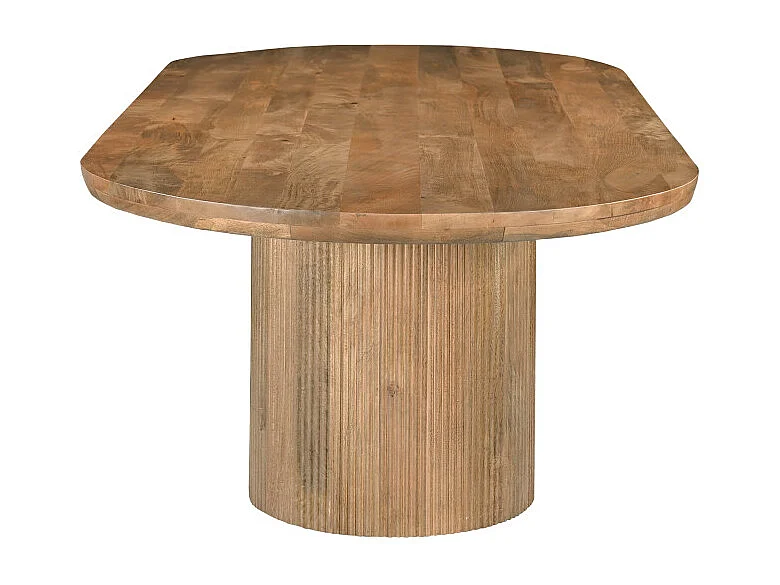 SEVILLE-Table à manger Ovale 10 personnes 250 cm en bois massif