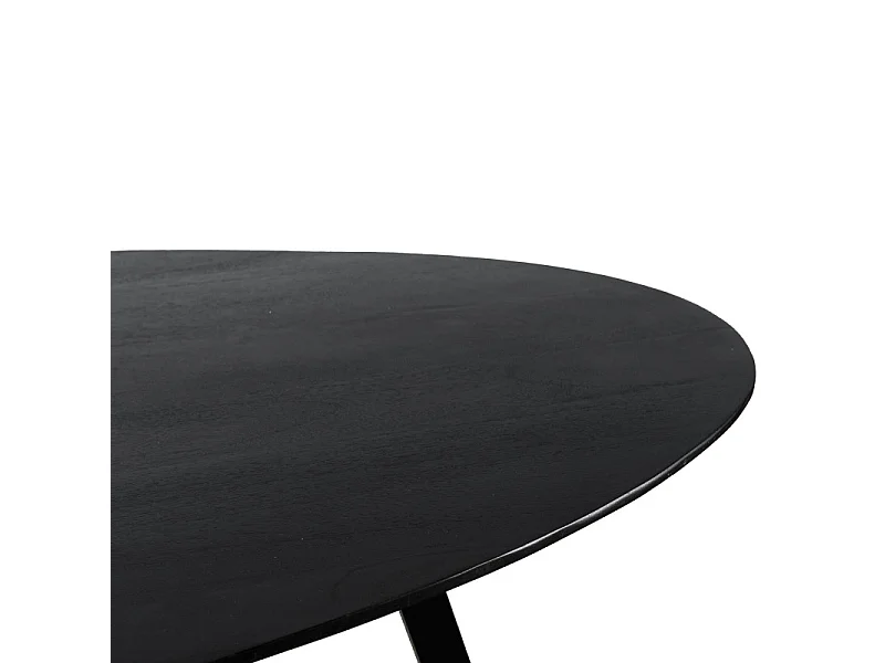 URBAN-Mesa de comedor ovalada 8 personas 200 cm madera negra