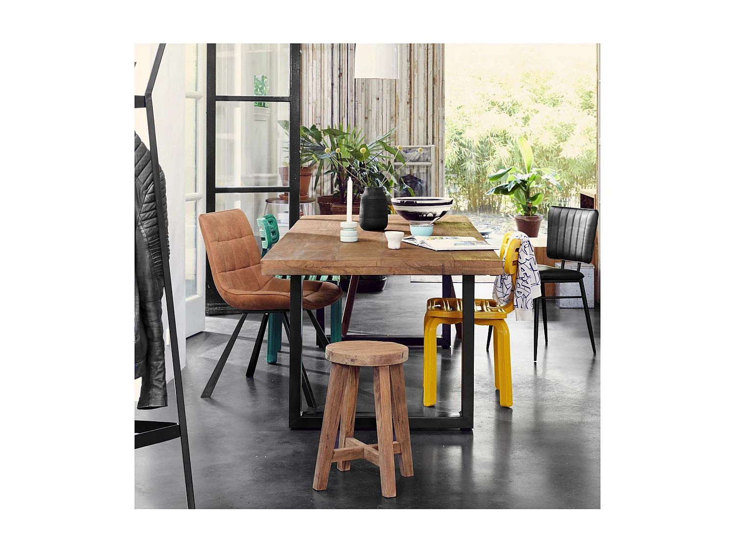 MANAUS-Table à manger 10 personnes 240 cm en bois massif