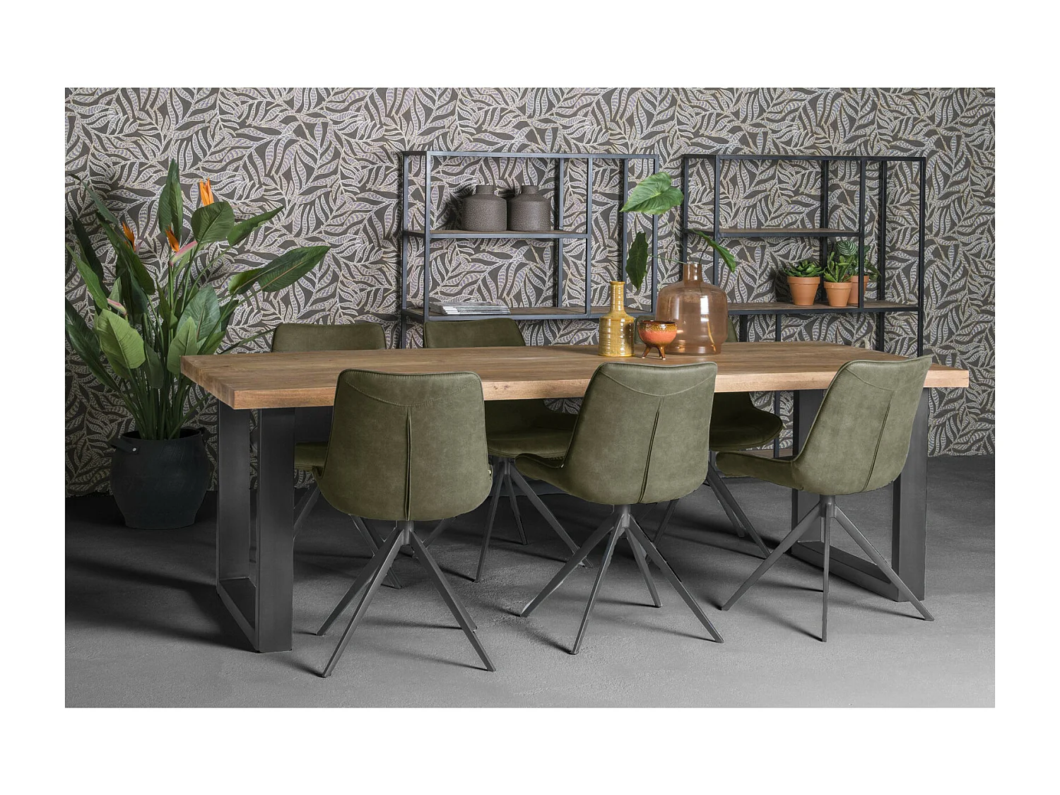 MANAUS-Table à manger 10 personnes 240 cm en bois massif