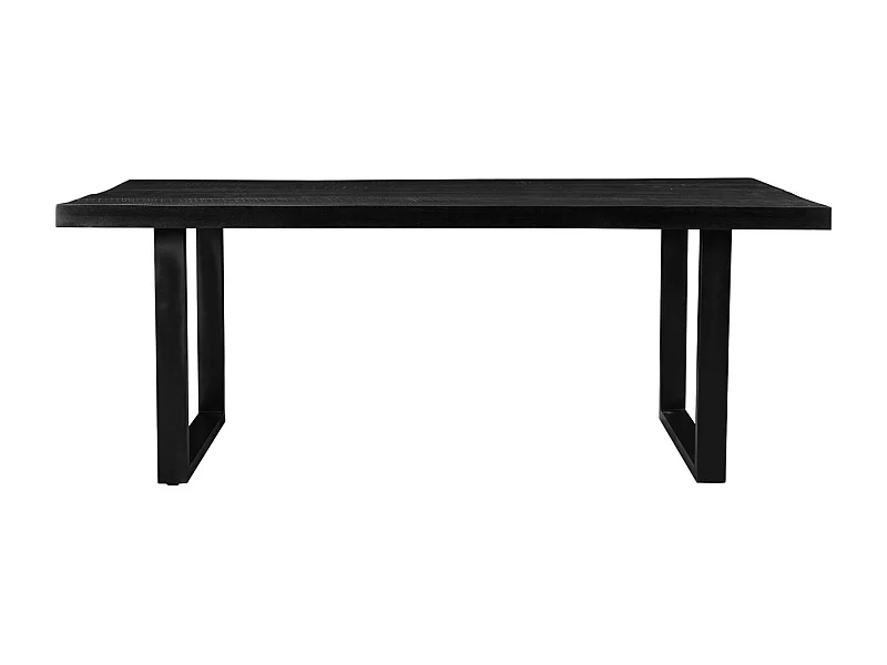 UZES-Mesa de comedor 10 personas 240 en madera maciza negra