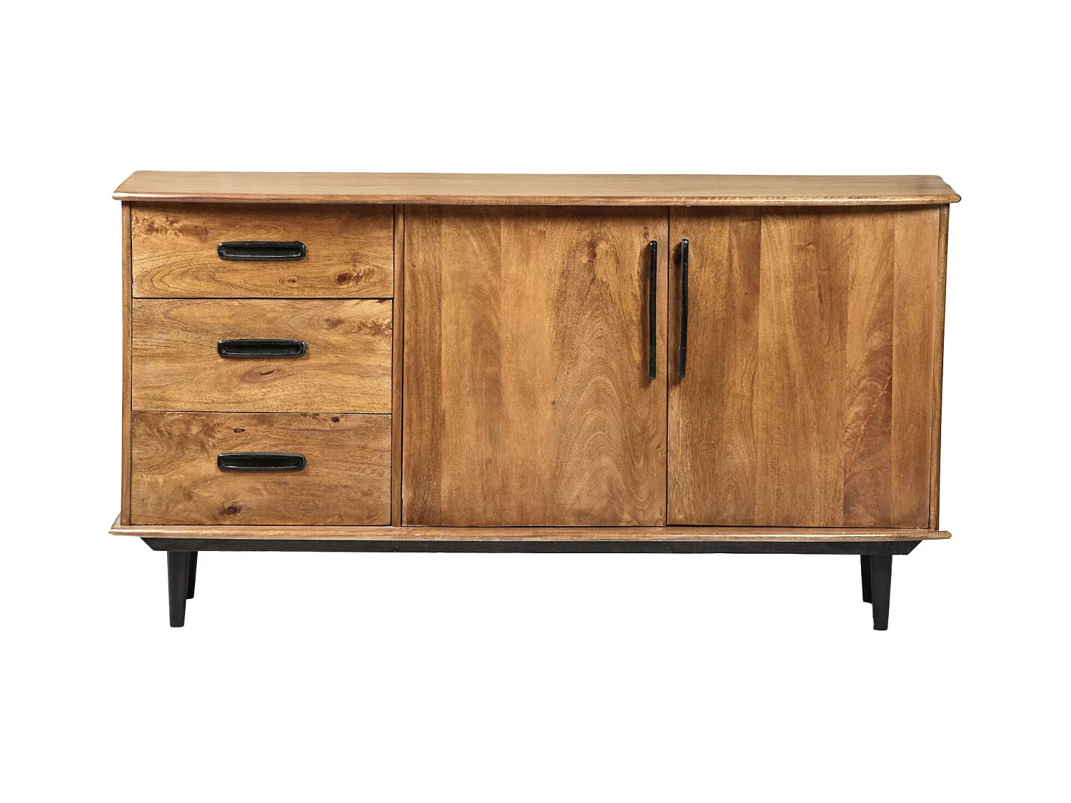 GEDEON-Buffet vintage 150 cm en bois massif