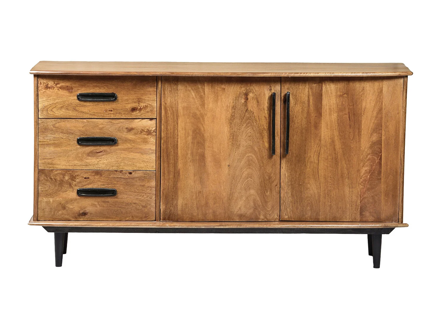 GEDEON-Buffet vintage 150 cm en bois massif