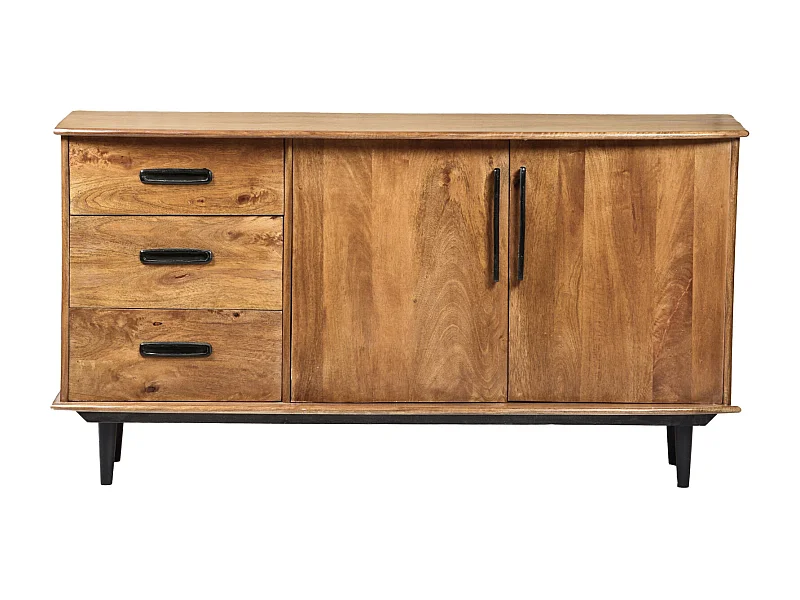 GEDEON-Buffet vintage 150 cm en bois massif