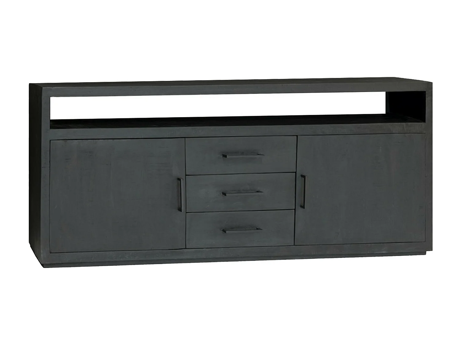 ANDUZ-Aparador de 180 cm en madera maciza negra