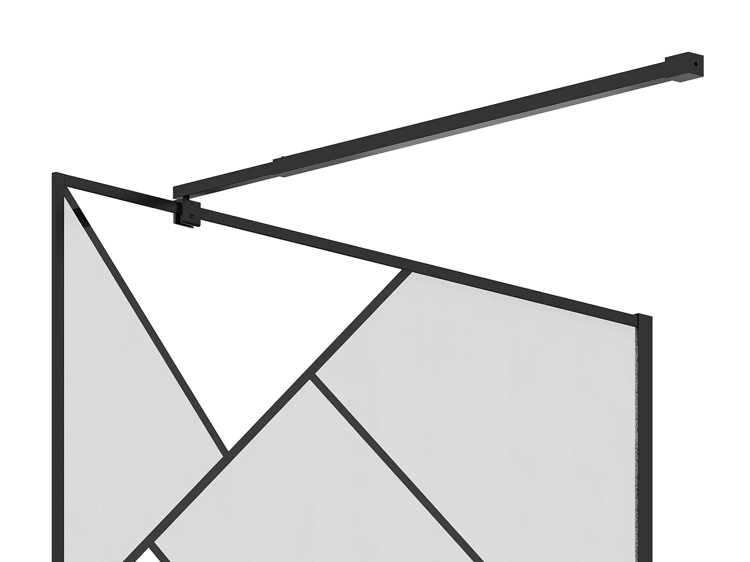 Painel de duche estilo italiano serigrafado preto fosco 100 x 200 cm - TRISEO