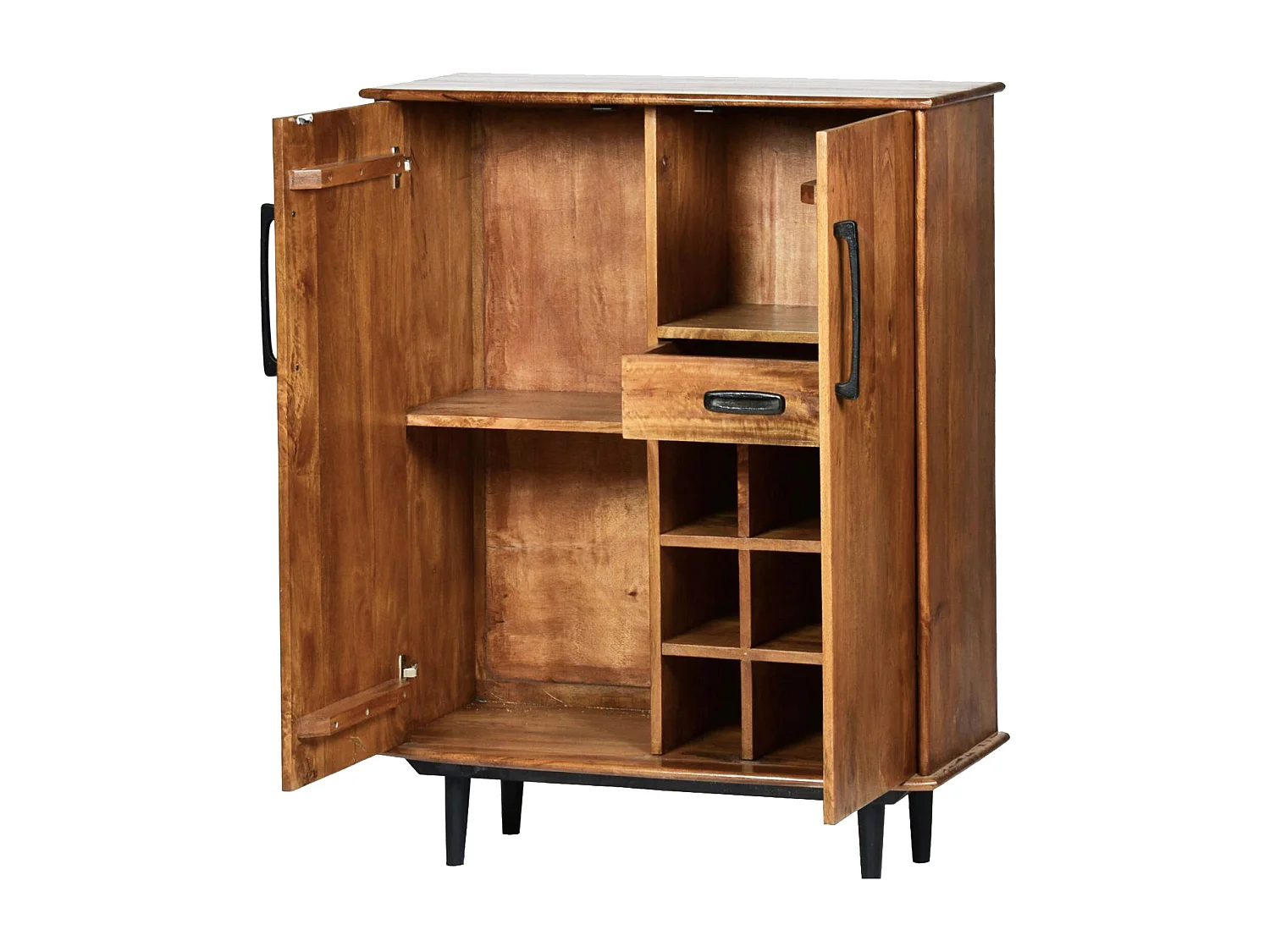GEDEON-Petit buffet Vintage 90 cm en bois massif