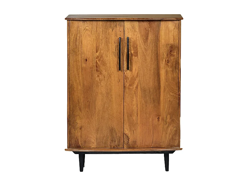 GEDEON-Aparador Vintage pequeño de 90 cm en madera maciza