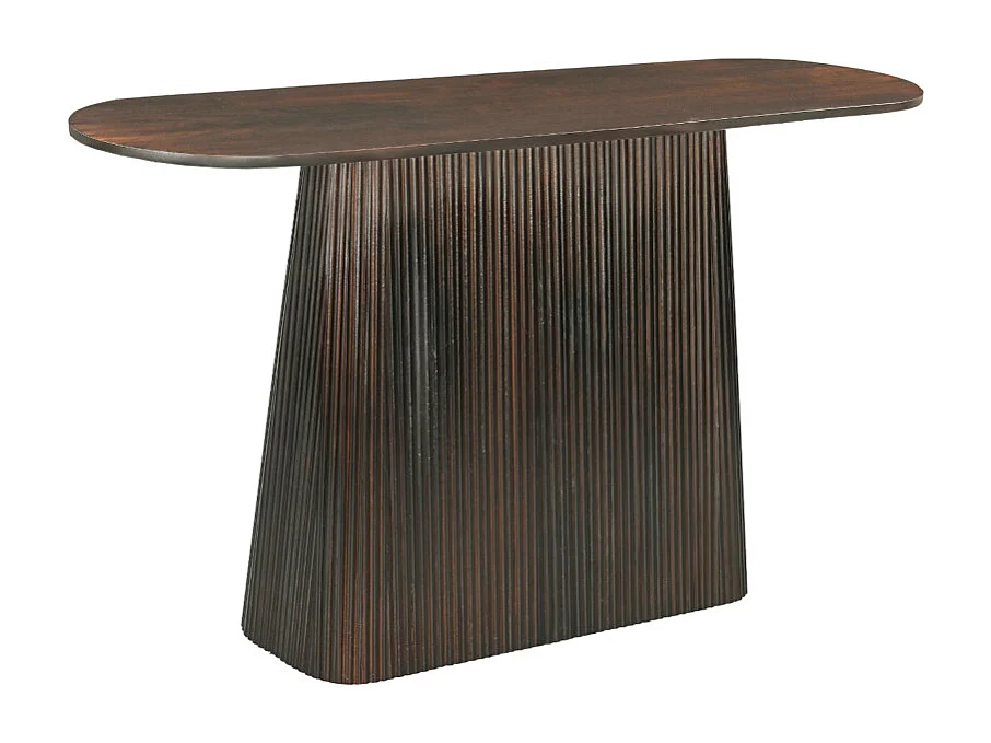 SIENNE-Consola de 140 cm de madera maciza  marrón