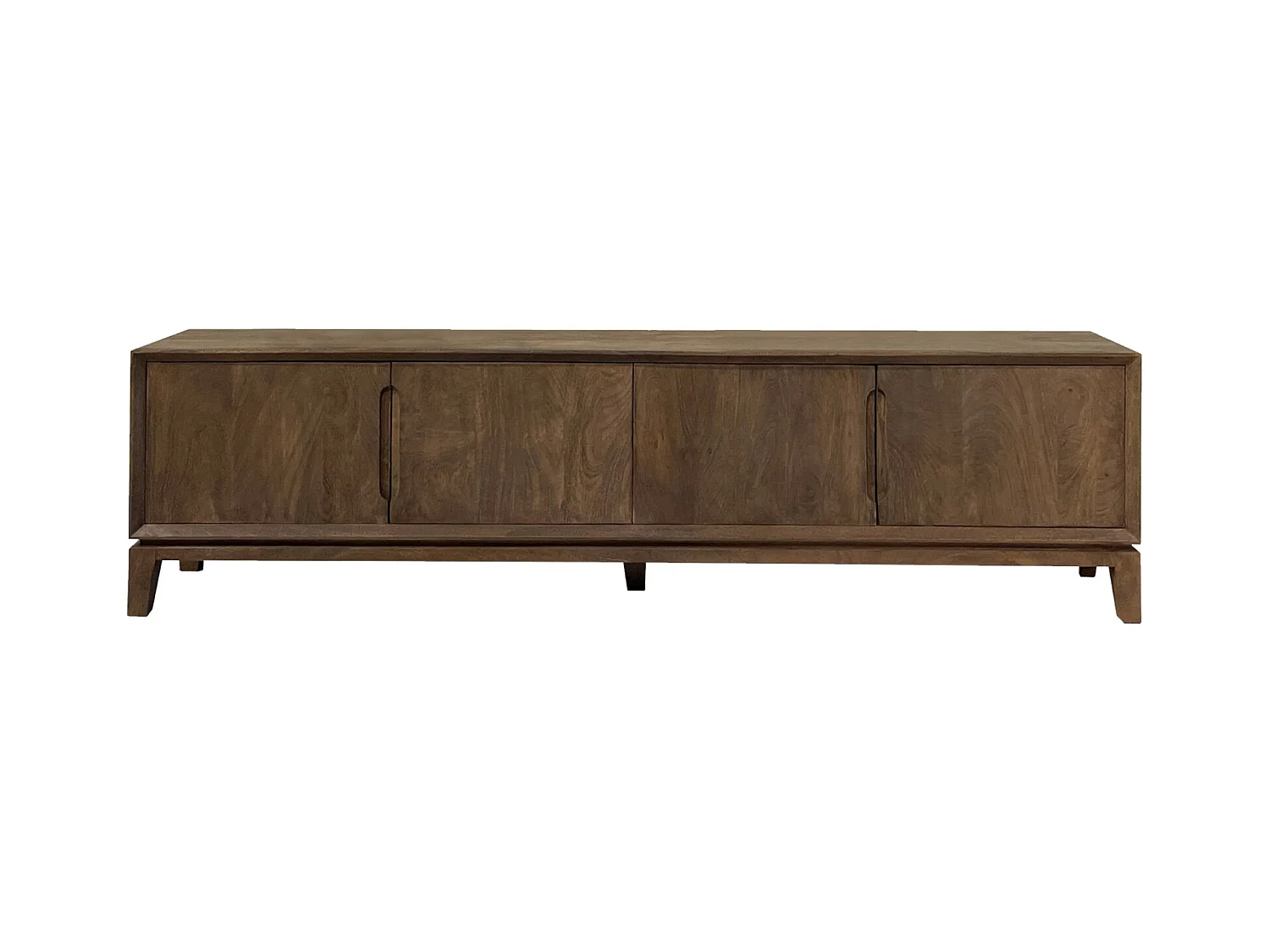 CORTE-Mueble TV 4 puertas 210 cm en madera maciza cepillada